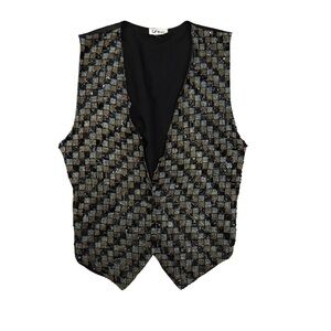 Theo Beaded Geometric Patterned Vest